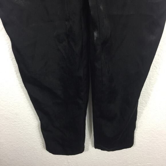 Nasty Gal Black Satin Open Back Surplice Cocktail Tapered Jumpsuit Small - Picture 7 of 12